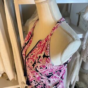 Cynthia Rowley Pink and Black Maxi Dress